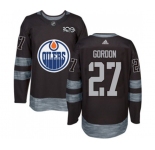 Adidas Edmonton Oilers #27 Boyd Gordon Authentic Black 1917-2017 100th Anniversary NHL Jersey