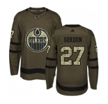 Adidas Edmonton Oilers #27 Boyd Gordon Authentic Green Salute to Service NHL Jersey