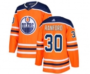 Adidas Edmonton Oilers #30 Bill Ranford Premier Orange Home NHL Jersey