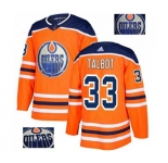 Adidas Edmonton Oilers #33 Cam Talbot Authentic Orange Fashion Gold NHL Jersey