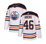 Adidas Edmonton Oilers #46 Pontus Aberg Authentic White Away NHL Jersey