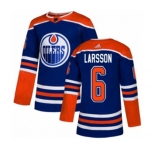 Adidas Edmonton Oilers #6 Adam Larsson Authentic Royal Blue Alternate NHL Jersey