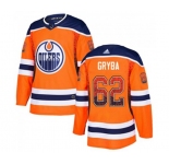 Adidas Edmonton Oilers #62 Eric Gryba Authentic Orange Drift Fashion NHL Jersey