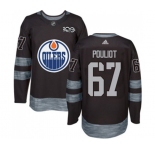 Adidas Edmonton Oilers #67 Benoit Pouliot Authentic Black 1917-2017 100th Anniversary NHL Jersey