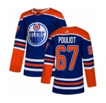 Adidas Edmonton Oilers #67 Benoit Pouliot Authentic Royal Blue Alternate NHL Jersey
