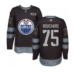Adidas Edmonton Oilers #75 Evan Bouchard Authentic Black 1917-2017 100th Anniversary NHL Jersey