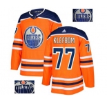 Adidas Edmonton Oilers #77 Oscar Klefbom Authentic Orange Fashion Gold NHL Jersey