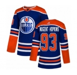 Adidas Edmonton Oilers #93 Ryan Nugent-Hopkins Authentic Royal Blue Alternate NHL Jersey