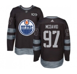Adidas Edmonton Oilers #97 Connor McDavid Authentic Black 1917-2017 100th Anniversary NHL Jersey