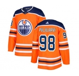 Adidas Edmonton Oilers #98 Jesse Puljujarvi Authentic Orange Home NHL Jersey