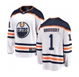 Edmonton Oilers #1 Laurent Brossoit Fanatics Branded White Away Breakaway NHL Jersey