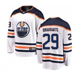 Edmonton Oilers #29 Leon Draisaitl Fanatics Branded White Away Breakaway NHL Jersey