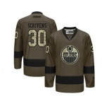Edmonton Oilers #30 Ben Scrivens Green Salute to Service Stitched NHL Jersey