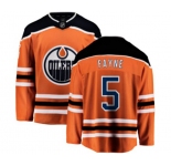 Edmonton Oilers #5 Mark Fayne Fanatics Branded Orange Home Breakaway NHL Jersey