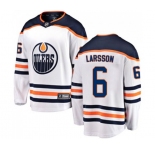 Edmonton Oilers #6 Adam Larsson Fanatics Branded White Away Breakaway NHL Jersey