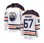 Edmonton Oilers #67 Benoit Pouliot Fanatics Branded White Away Breakaway NHL Jersey