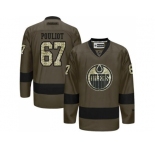 Edmonton Oilers #67 Benoit Pouliot Green Salute to Service Stitched NHL Jersey