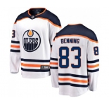 Edmonton Oilers #83 Matt Benning Fanatics Branded White Away Breakaway NHL Jersey