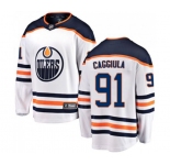 Edmonton Oilers #91 Drake Caggiula Fanatics Branded White Away Breakaway NHL Jersey