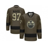 Edmonton Oilers #97 Connor McDavid Green Salute to Service Stitched NHL Jersey