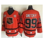 Edmonton Oilers #99 Wayne Gretzky Orange All Star CCM Throwback Stitched NHL Jersey