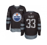 Men Adidas Edmonton Oilers #33 Cam Talbot Black 1917-2017 100th Anniversary Stitched NHL Jersey