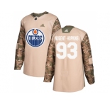 Men Adidas Edmonton Oilers #93 Ryan Nugent-Hopkins Camo Authentic 2017 Veterans Day Stitched NHL Jersey