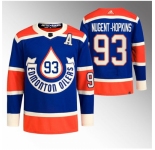 Men Edmonton Oilers #93 Ryan Nugent Hopkins 2023 Royal Heritage Classic Primegreen Stitched Jersey