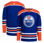 Men Edmonton Oilers Blank Royal Stitched Jersey