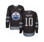 Men's Adidas Edmonton Oilers #10 Nail Yakupov Authentic Black 1917-2017 100th Anniversary NHL Jersey