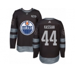 Men's Adidas Edmonton Oilers #44 Zack Kassian Authentic Black 1917-2017 100th Anniversary NHL Jersey