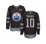 Men's Edmonton Oilers #10 Esa Tikkanen Black 1917-2017 100th Anniversary Stitched NHL Jersey