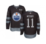 Men's Edmonton Oilers #11 Mark Messier Black 1917-2017 100th Anniversary Stitched NHL Jersey