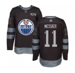 Men's Edmonton Oilers #11 Mark Messier Black 1917-2017 100th Anniversary Stitched NHL
