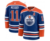 Men's Edmonton Oilers #11 Mark Messier Royal 2025 Premium Home Stitched Hockey Jersey