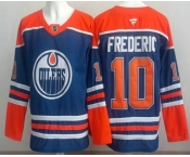 Men's Edmonton Oilers #18 Zach Hyman Blue Authentic Jersey