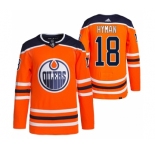 Men's Edmonton Oilers #18 Zach Hyman Orange Stitched Jersey