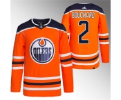 Men's Edmonton Oilers #2 Evan Bouchard Orange Stitched Jersey