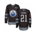 Men's Edmonton Oilers #21 Andrew Ference Black 1917-2017 100th Anniversary Stitched NHL Jersey