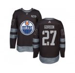 Men's Edmonton Oilers #27 Boyd Gordon Black 1917-2017 100th Anniversary Stitched NHL Jersey