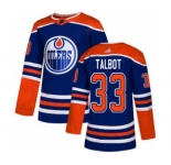 Men's Edmonton Oilers #33 Cam Talbot Royal Alternate Stitched Hockey Jersey