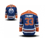 Men's Edmonton Oilers #33 Cam Talbot Royal Blue Home NHL Jersey