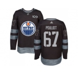 Men's Edmonton Oilers #67 Benoit Pouliot Black 1917-2017 100th Anniversary Stitched NHL Jersey