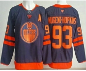 Men's Edmonton Oilers #93 Ryan Nugent Hopkins Navy Authentic Jersey