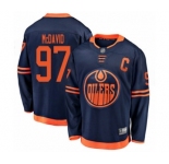 Men's Edmonton Oilers #97 Connor McDavid Authentic Navy Blue Alternate Fanatics Branded Breakaway Hockey Jersey