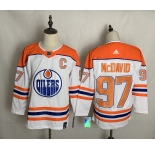 Men's Edmonton Oilers  #97 Connor McDavid Authentic White 2021 New Hockey Jersey