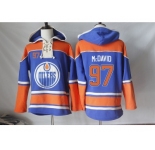 Men's Edmonton Oilers #97 Connor McDavid Orange Sawyer Hooded Sweatshirt Stitched NHL Jersey