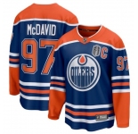 Men's Edmonton Oilers #97 Connor McDavid Royal 2025 Stanley Cup Final Home Breakaway Jersey