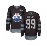 Men's Edmonton Oilers #99 Wayne Gretzky Black 1917-2017 100th Anniversary Stitched NHL Jersey
