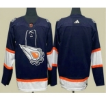 Men's Edmonton Oilers Blank Navy 2022 Reverse Retro Stitched Jersey